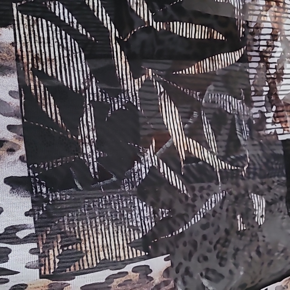 Valentina Sheer Patchwork Zip-Up Jacket With Rhin… - image 7